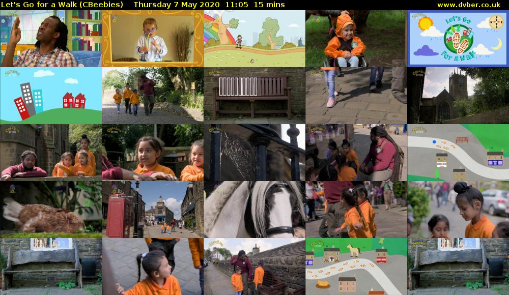 Let's Go For A Walk (CBeebies) Thursday 7 May 2020 11:05 - 11:20