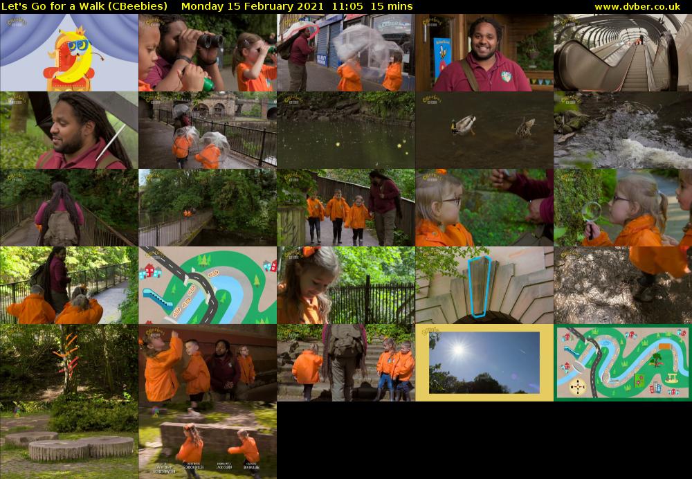 Let's Go For A Walk (CBeebies) Monday 15 February 2021 11:05 - 11:20