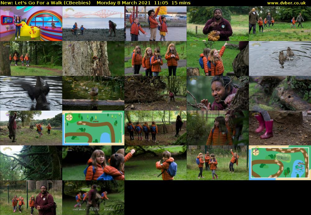 Let's Go For A Walk (CBeebies) Monday 8 March 2021 11:05 - 11:20
