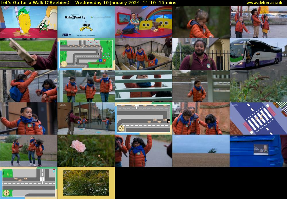 Let's Go For A Walk (CBeebies) Wednesday 10 January 2024 11:10 - 11:25