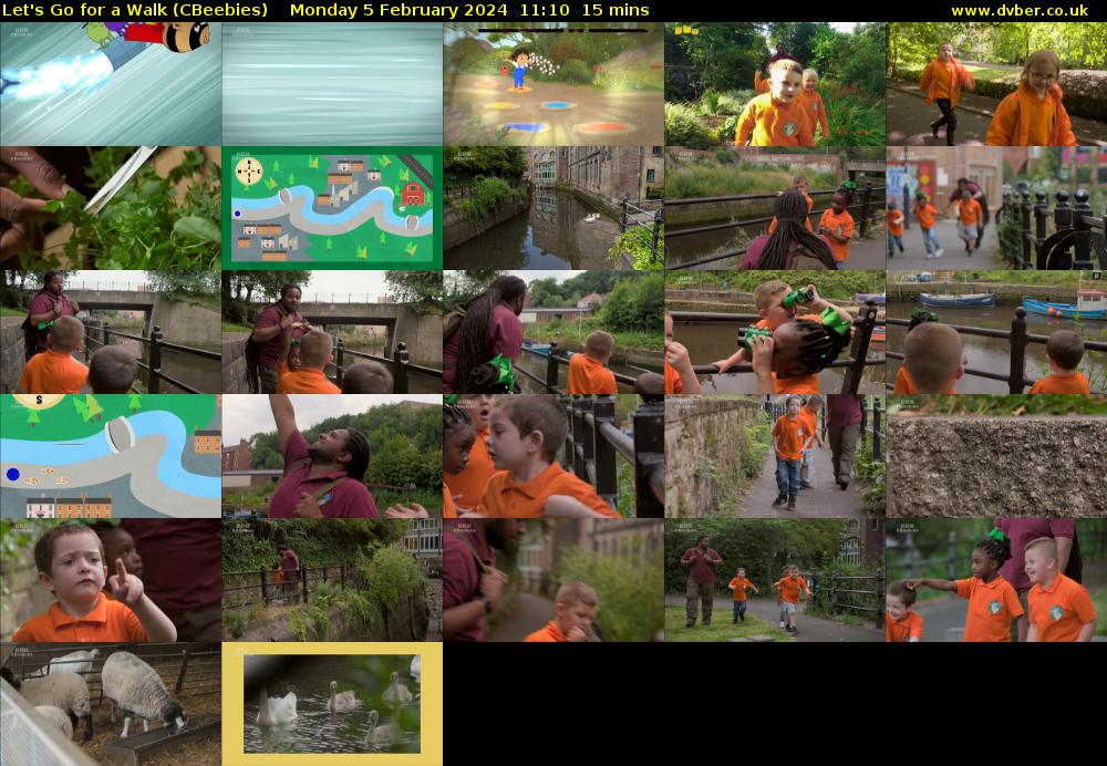 Let's Go For A Walk (CBeebies) Monday 5 February 2024 11:10 - 11:25