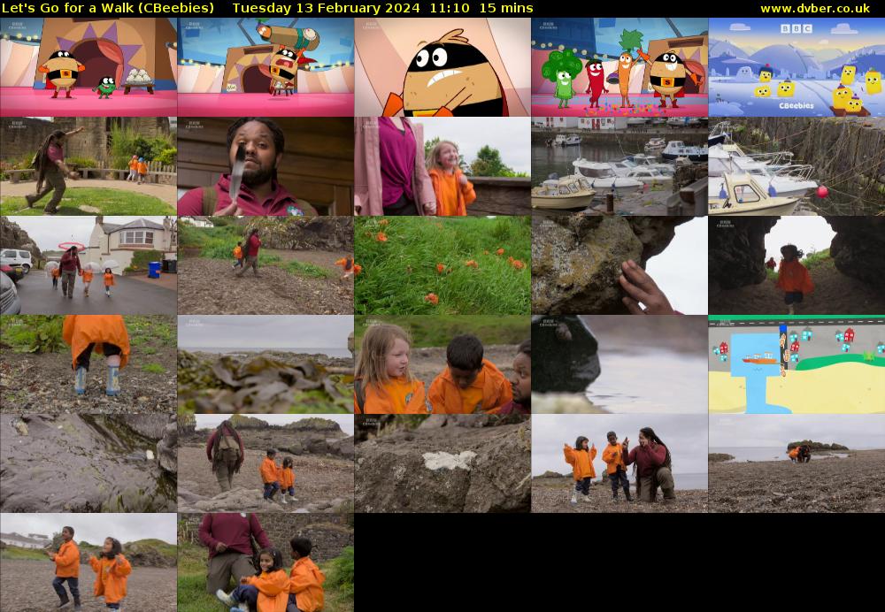 Let's Go For A Walk (CBeebies) Tuesday 13 February 2024 11:10 - 11:25