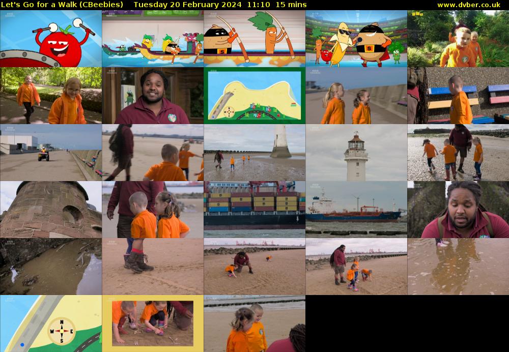 Let's Go For A Walk (CBeebies) Tuesday 20 February 2024 11:10 - 11:25