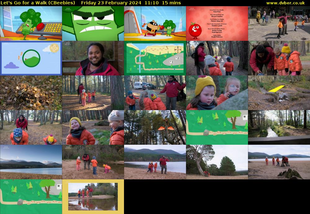 Let's Go For A Walk (CBeebies) Friday 23 February 2024 11:10 - 11:25