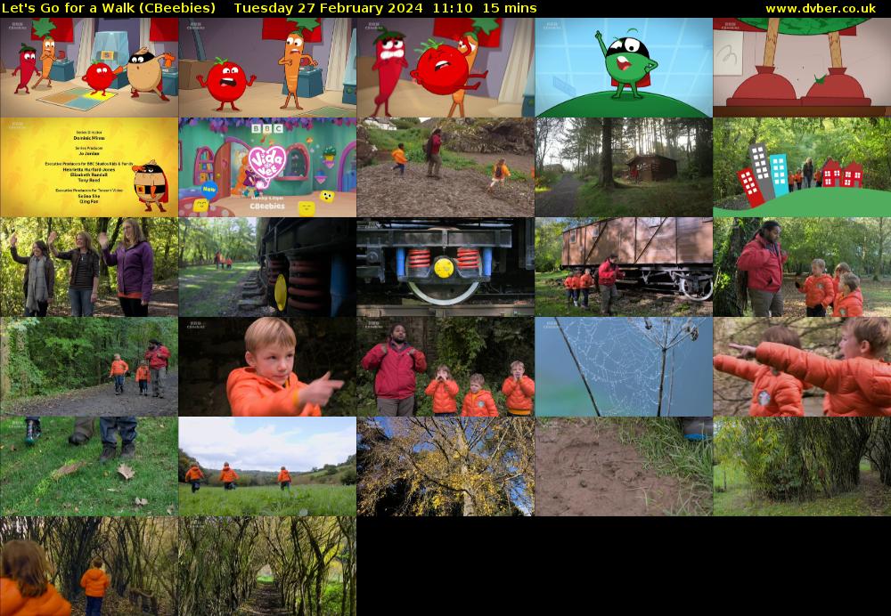 Let's Go For A Walk (CBeebies) Tuesday 27 February 2024 11:10 - 11:25