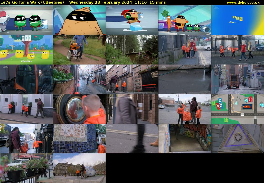 Let's Go For A Walk (CBeebies) Wednesday 28 February 2024 11:10 - 11:25