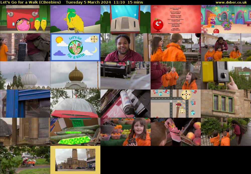 Let's Go For A Walk (CBeebies) Tuesday 5 March 2024 11:10 - 11:25