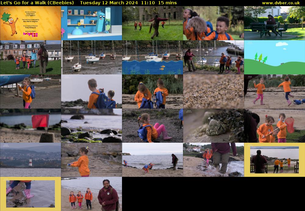 Let's Go For A Walk (CBeebies) Tuesday 12 March 2024 11:10 - 11:25