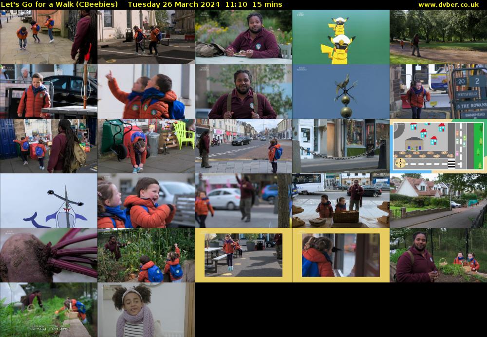 Let's Go For A Walk (CBeebies) Tuesday 26 March 2024 11:10 - 11:25