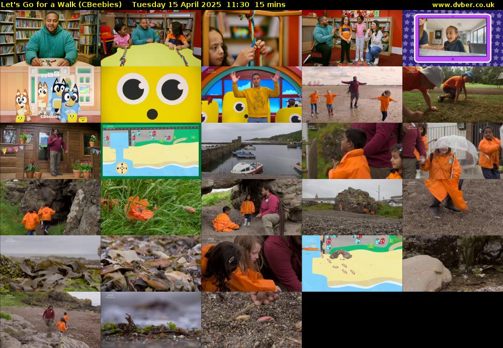 Let's Go For A Walk (CBeebies) Tuesday 15 April 2025 11:30 - 11:45