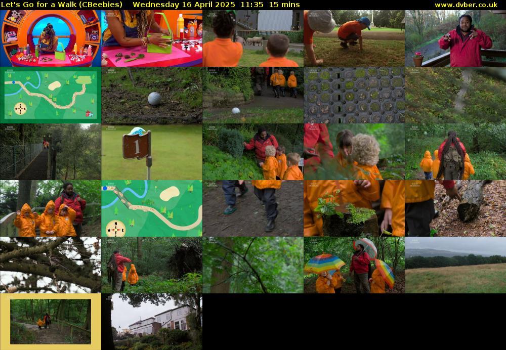 Let's Go For A Walk (CBeebies) Wednesday 16 April 2025 11:35 - 11:50