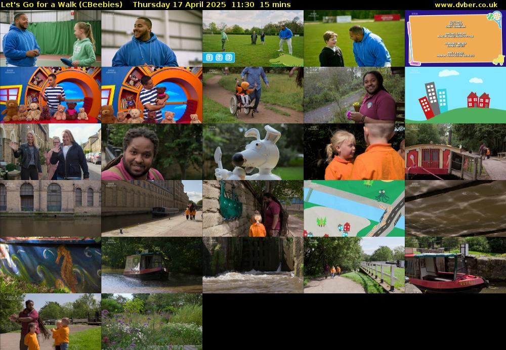 Let's Go For A Walk (CBeebies) Thursday 17 April 2025 11:30 - 11:45