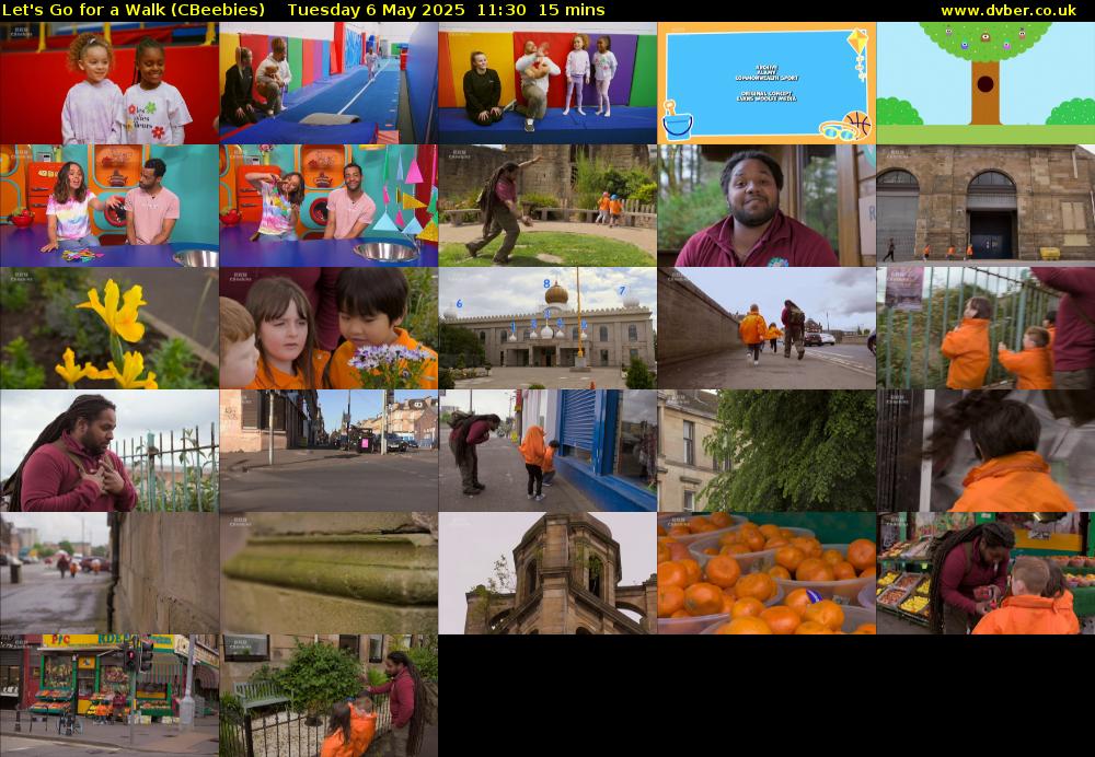 Let's Go For A Walk (CBeebies) Tuesday 6 May 2025 11:30 - 11:45