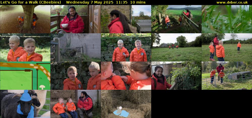 Let's Go For A Walk (CBeebies) Wednesday 7 May 2025 11:35 - 11:45