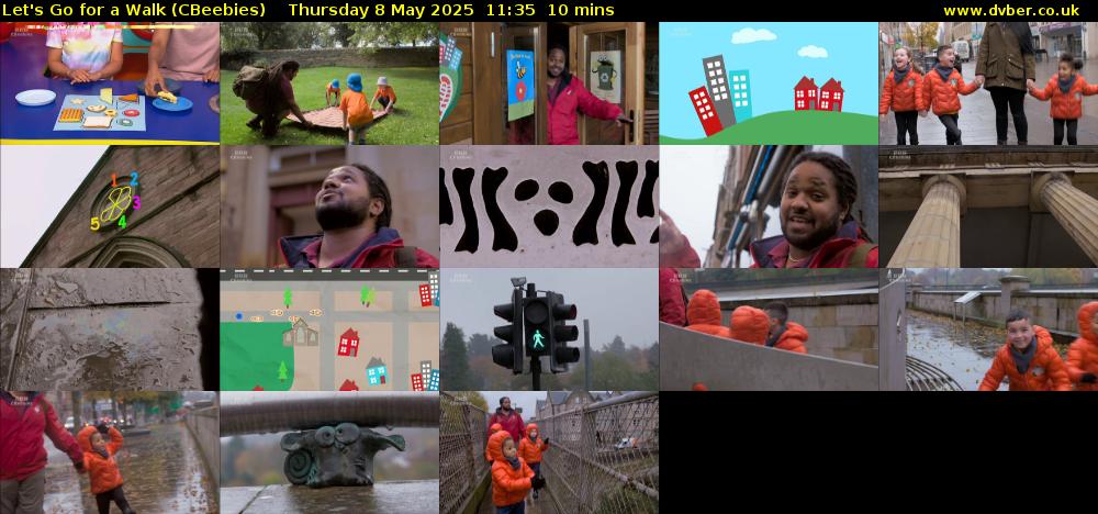 Let's Go For A Walk (CBeebies) Thursday 8 May 2025 11:35 - 11:45