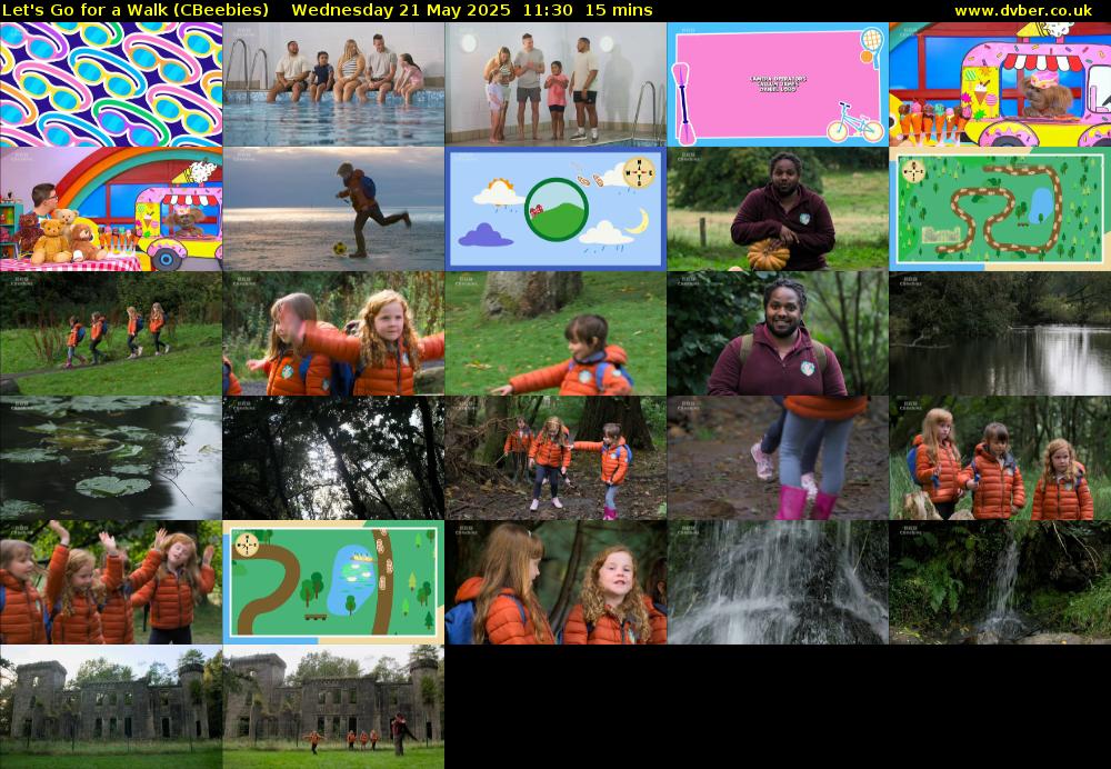 Let's Go For A Walk (CBeebies) Wednesday 21 May 2025 11:30 - 11:45