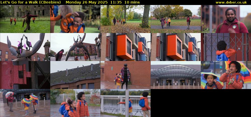 Let's Go For A Walk (CBeebies) Monday 26 May 2025 11:35 - 11:45