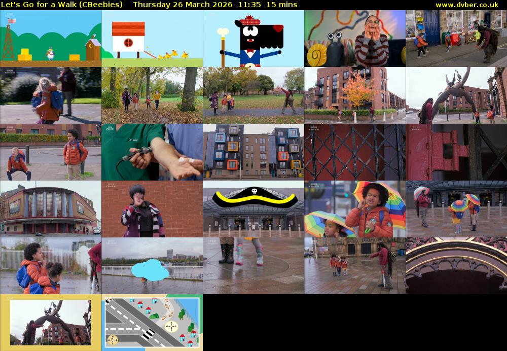 Let's Go For A Walk (CBeebies) Thursday 26 March 2026 11:35 - 11:50