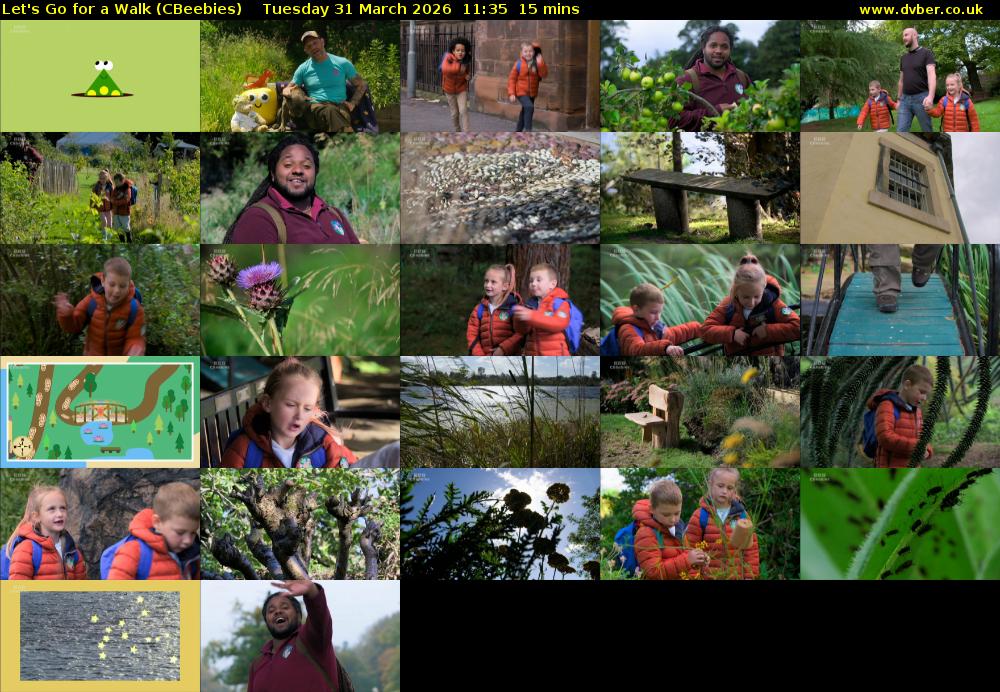 Let's Go For A Walk (CBeebies) Tuesday 31 March 2026 11:35 - 11:50