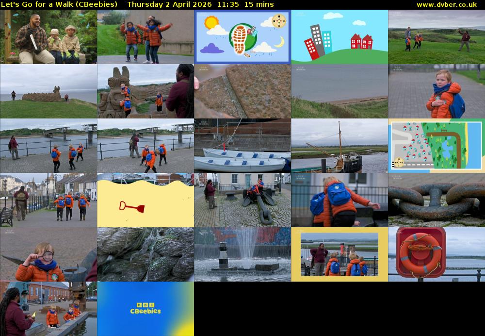 Let's Go For A Walk (CBeebies) Thursday 2 April 2026 11:35 - 11:50