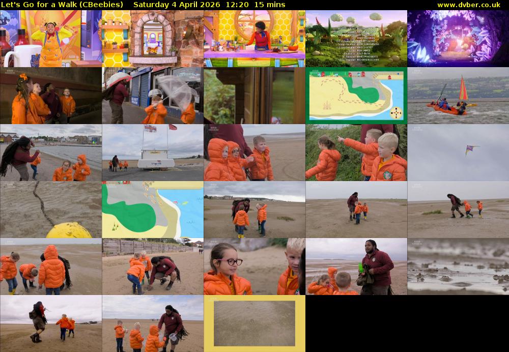 Let's Go For A Walk (CBeebies) Saturday 4 April 2026 12:20 - 12:35