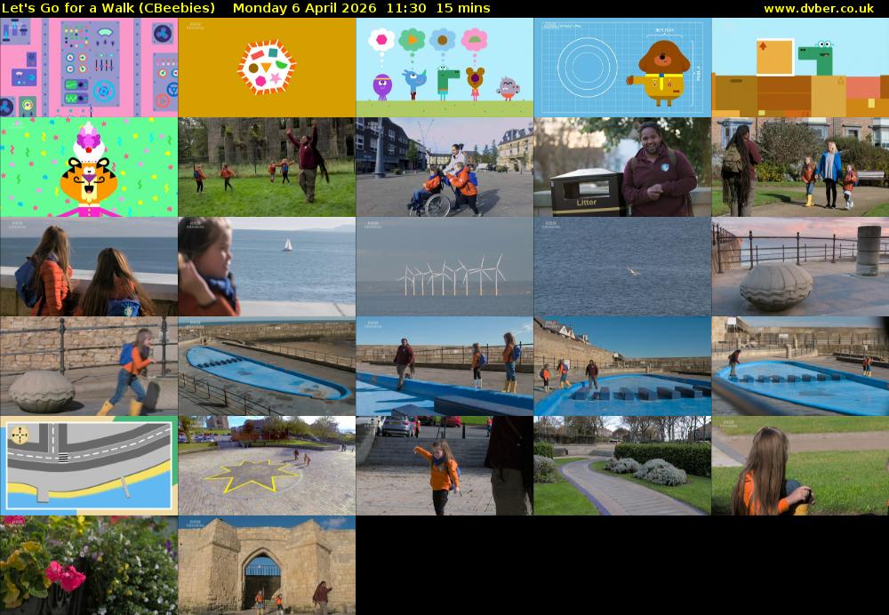 Let's Go For A Walk (CBeebies) Monday 6 April 2026 11:30 - 11:45