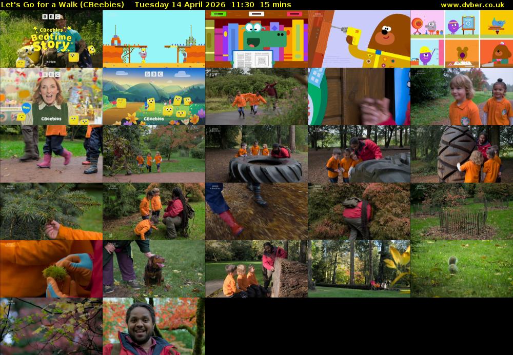 Let's Go For A Walk (CBeebies) Tuesday 14 April 2026 11:30 - 11:45