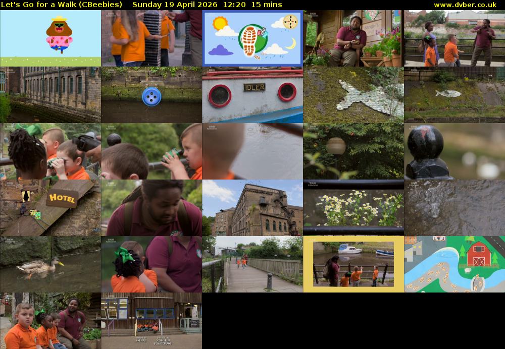 Let's Go For A Walk (CBeebies) Sunday 19 April 2026 12:20 - 12:35