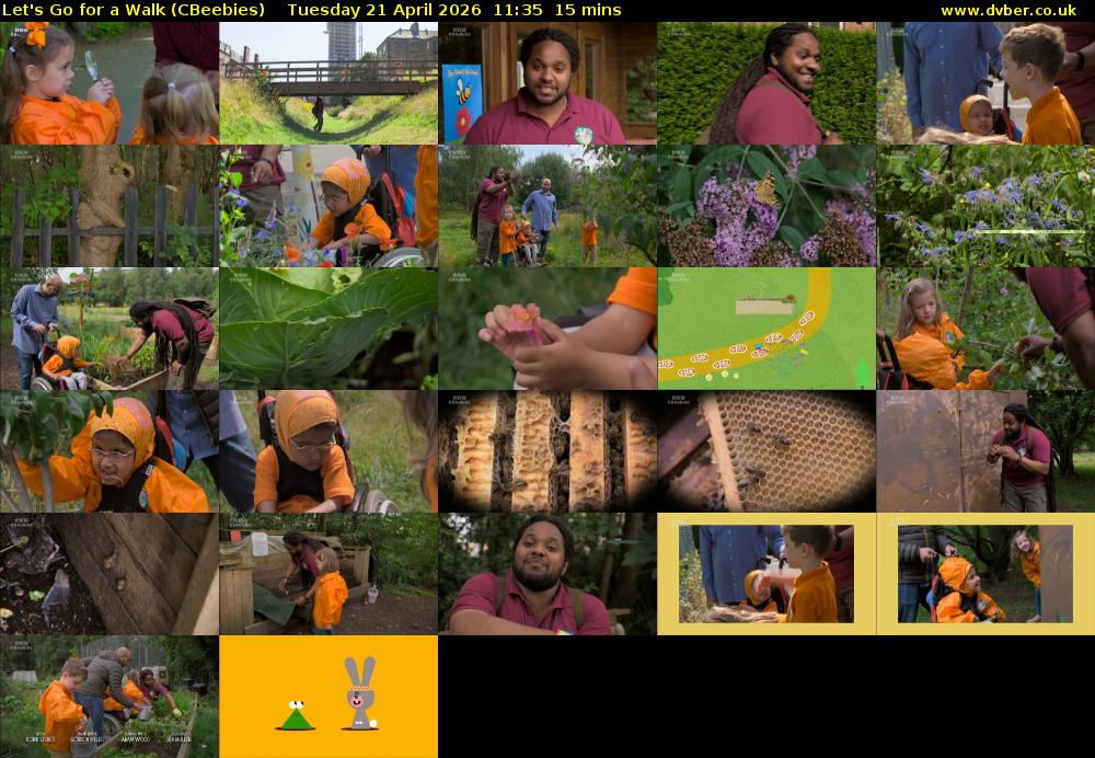 Let's Go For A Walk (CBeebies) Tuesday 21 April 2026 11:35 - 11:50