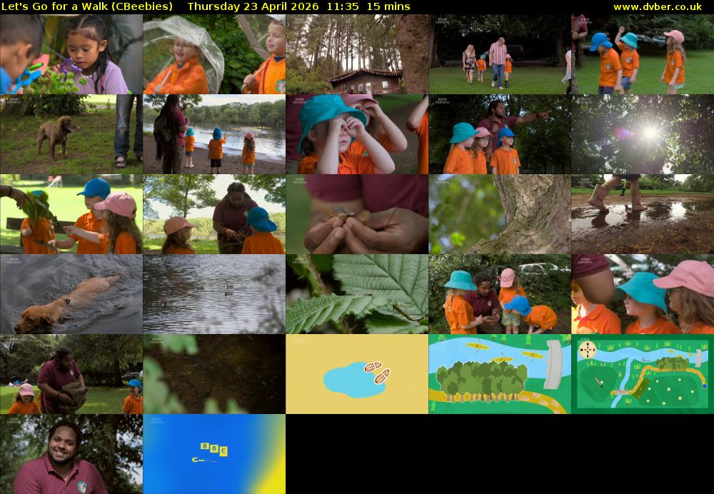 Let's Go For A Walk (CBeebies) Thursday 23 April 2026 11:35 - 11:50