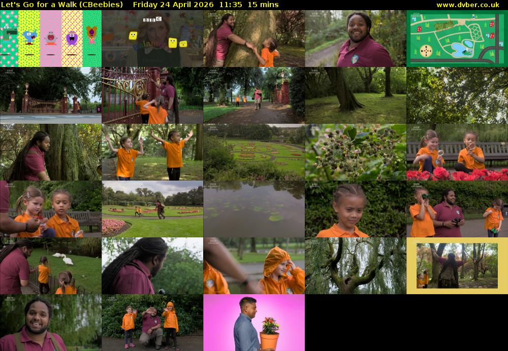 Let's Go For A Walk (CBeebies) Friday 24 April 2026 11:35 - 11:50