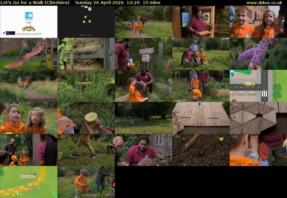Let's Go For A Walk (CBeebies) Sunday 26 April 2026 12:20 - 12:35