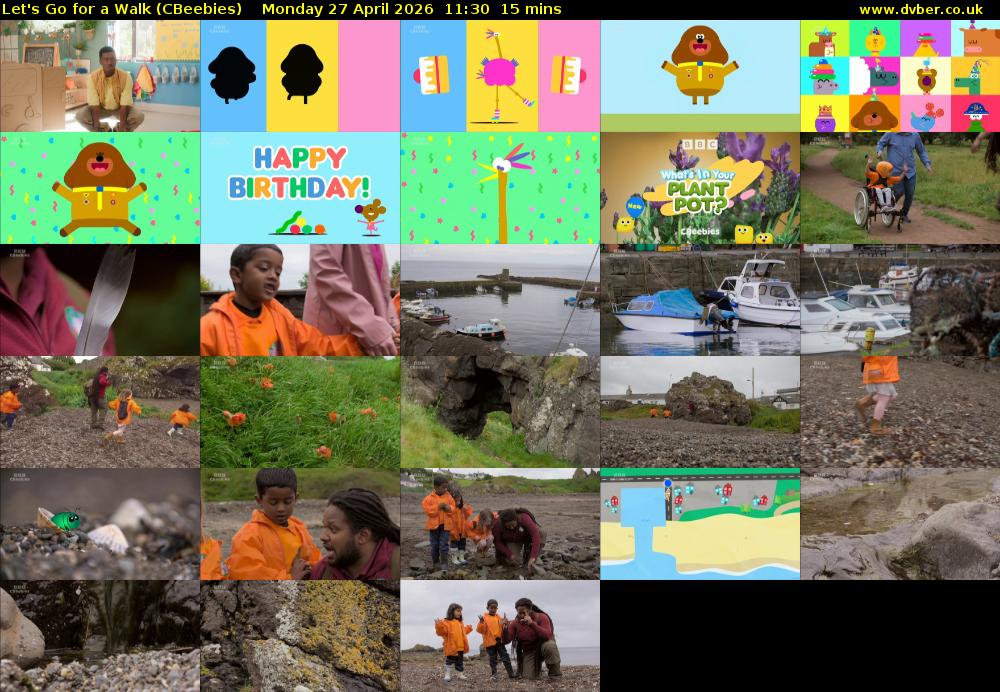 Let's Go For A Walk (CBeebies) Monday 27 April 2026 11:30 - 11:45