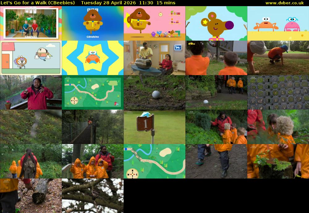 Let's Go For A Walk (CBeebies) Tuesday 28 April 2026 11:30 - 11:45