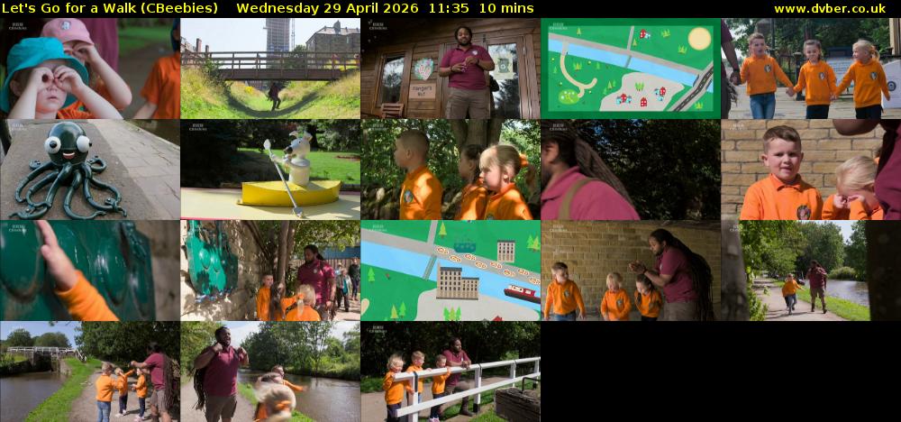 Let's Go For A Walk (CBeebies) Wednesday 29 April 2026 11:35 - 11:45