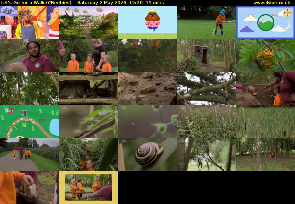 Let's Go For A Walk (CBeebies) Saturday 2 May 2026 12:20 - 12:35