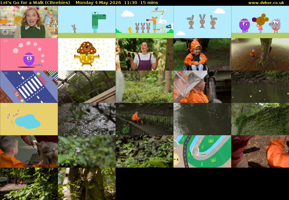 Let's Go For A Walk (CBeebies) Monday 4 May 2026 11:30 - 11:45