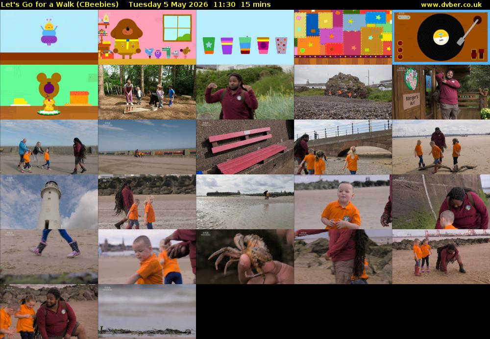 Let's Go For A Walk (CBeebies) Tuesday 5 May 2026 11:30 - 11:45