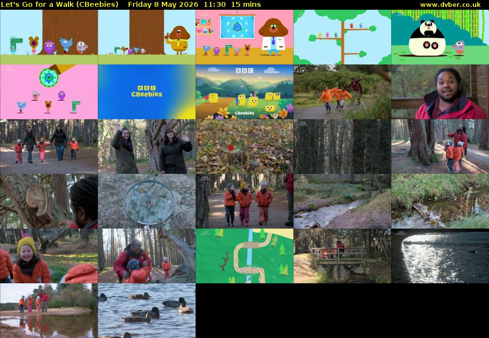 Let's Go For A Walk (CBeebies) Friday 8 May 2026 11:30 - 11:45