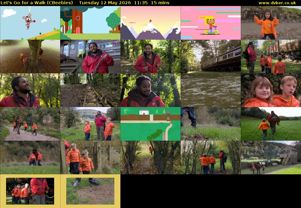 Let's Go For A Walk (CBeebies) Tuesday 12 May 2026 11:35 - 11:50