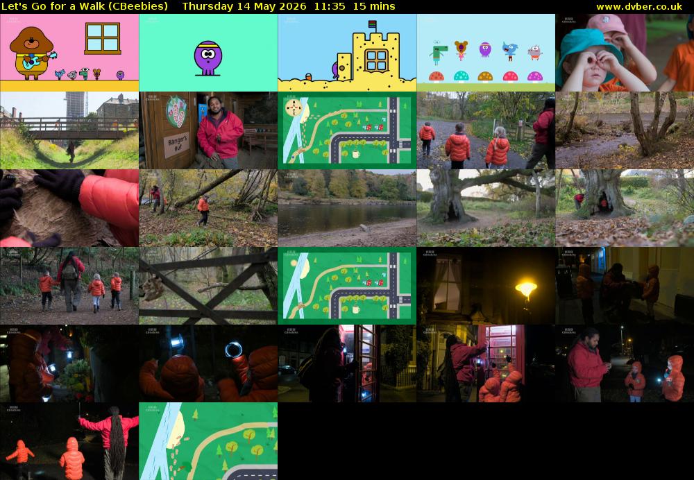 Let's Go For A Walk (CBeebies) Thursday 14 May 2026 11:35 - 11:50