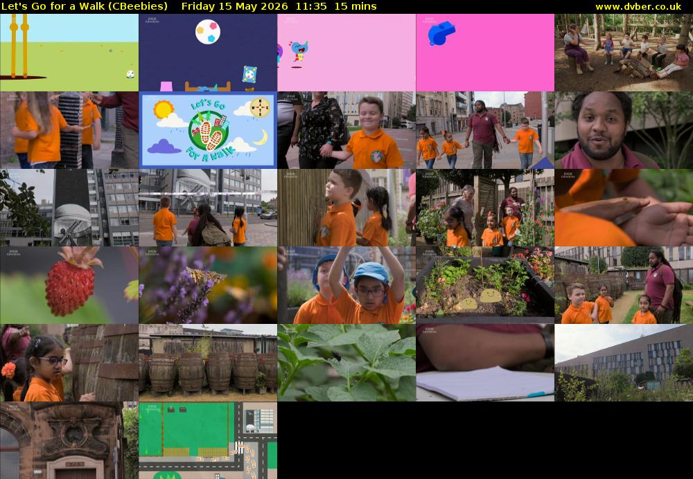 Let's Go For A Walk (CBeebies) Friday 15 May 2026 11:35 - 11:50