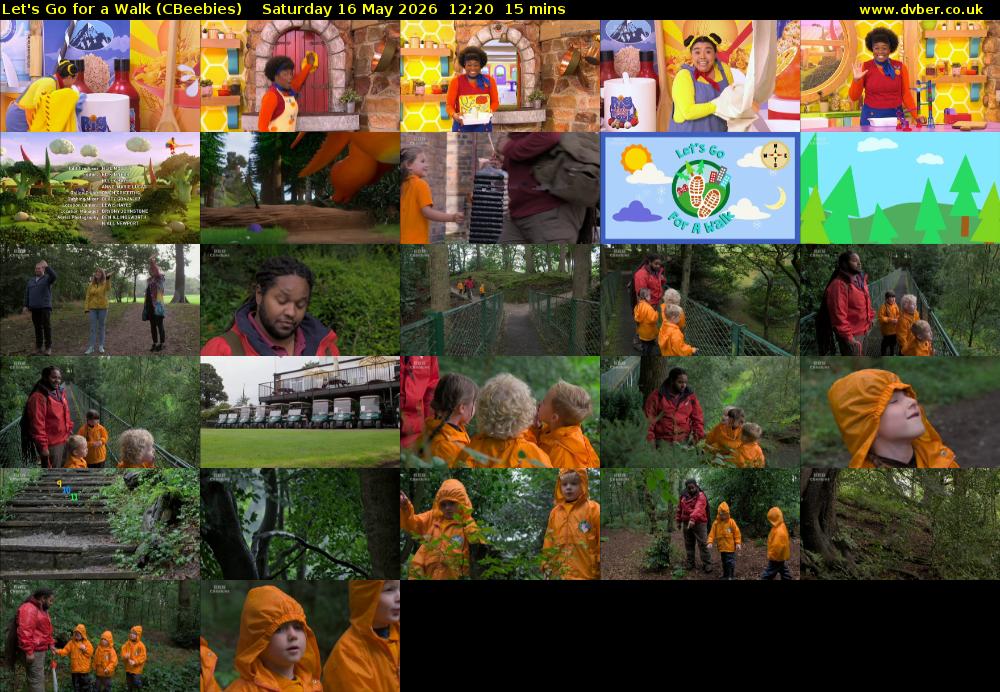 Let's Go For A Walk (CBeebies) Saturday 16 May 2026 12:20 - 12:35