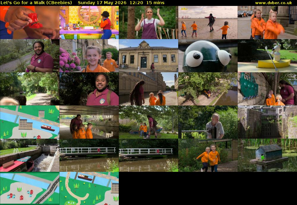 Let's Go For A Walk (CBeebies) Sunday 17 May 2026 12:20 - 12:35
