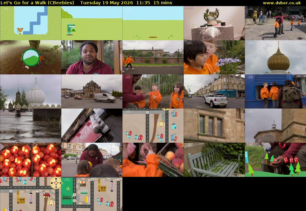 Let's Go For A Walk (CBeebies) Tuesday 19 May 2026 11:35 - 11:50