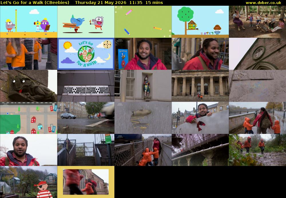 Let's Go For A Walk (CBeebies) Thursday 21 May 2026 11:35 - 11:50