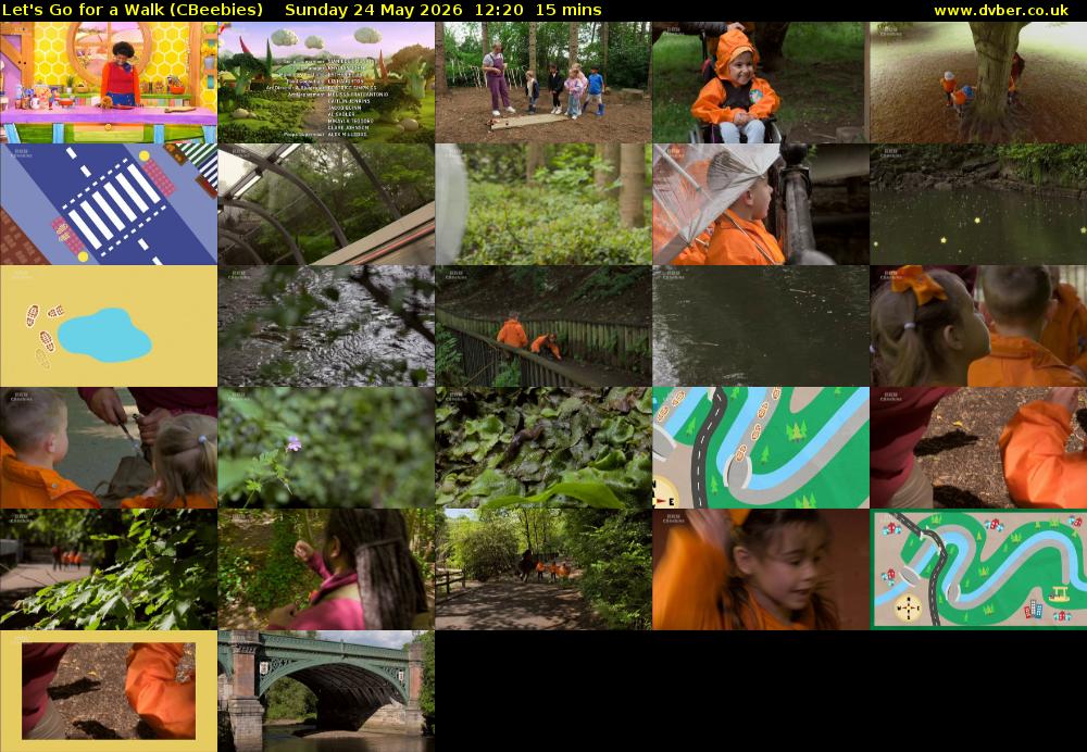 Let's Go For A Walk (CBeebies) Sunday 24 May 2026 12:20 - 12:35