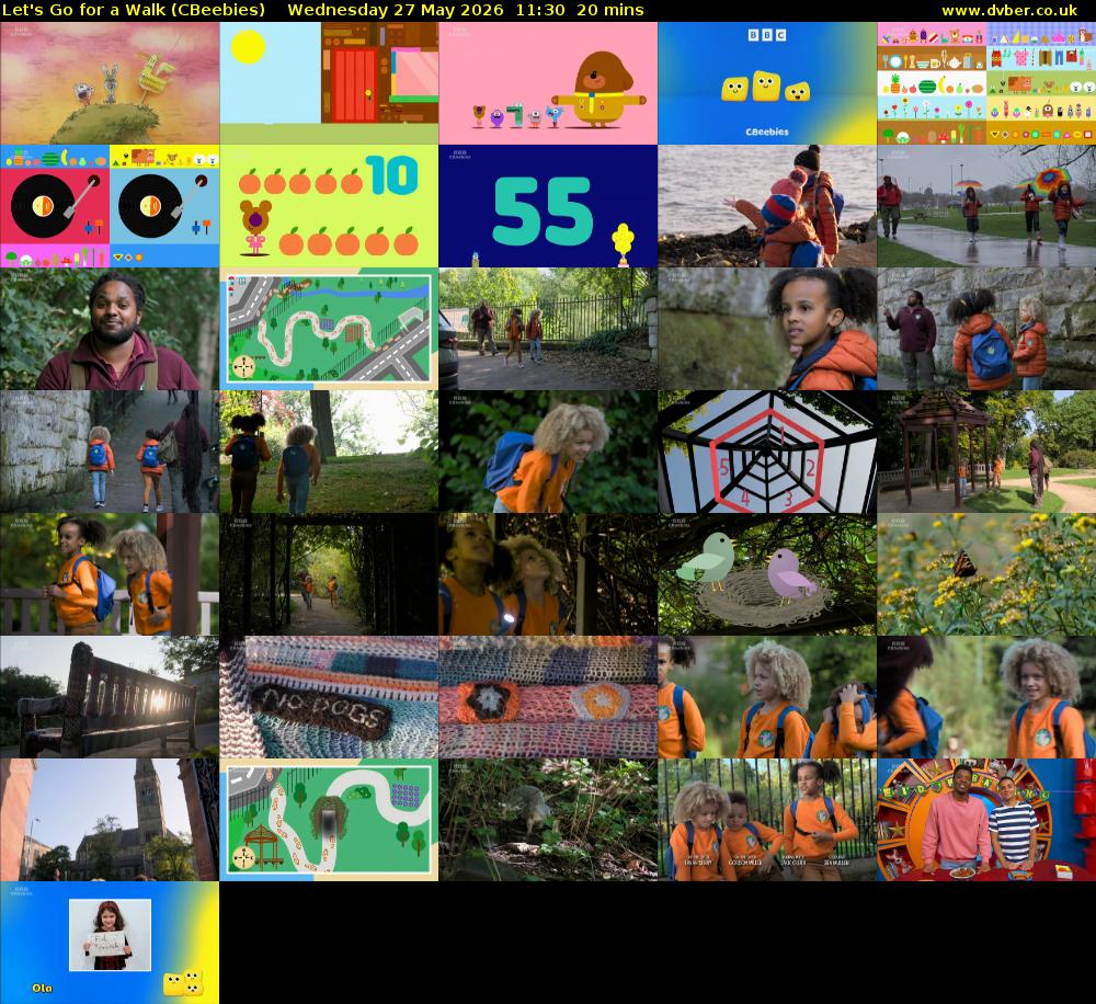 Let's Go For A Walk (CBeebies) Wednesday 27 May 2026 11:30 - 11:50