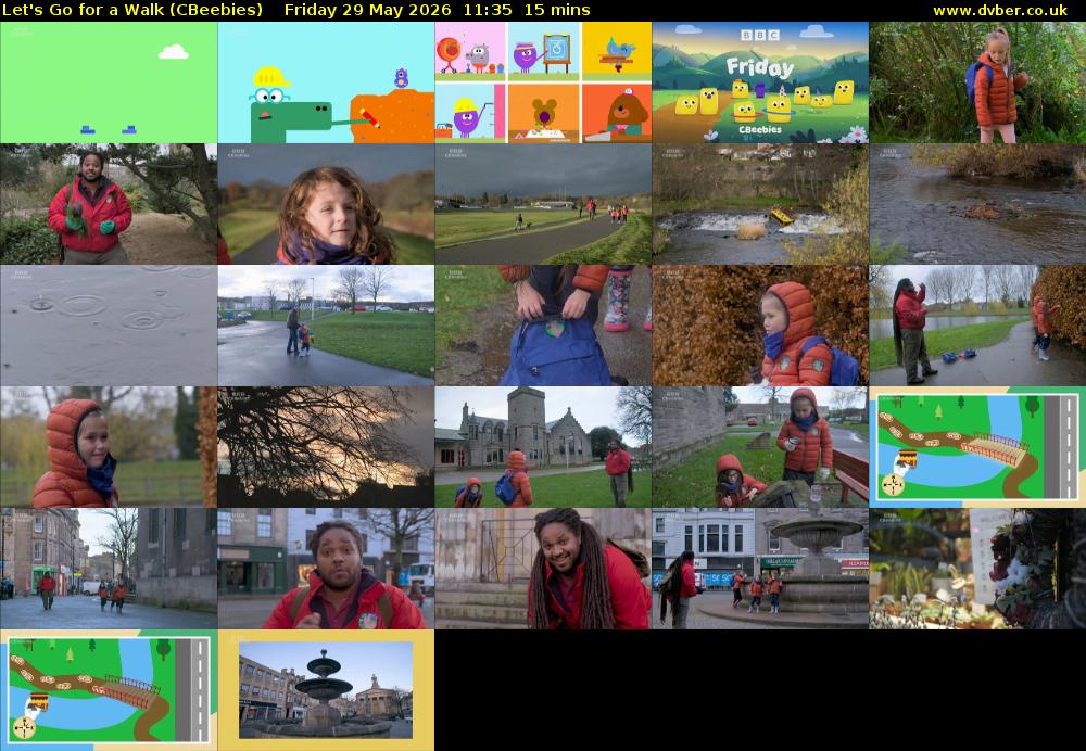 Let's Go For A Walk (CBeebies) Friday 29 May 2026 11:35 - 11:50