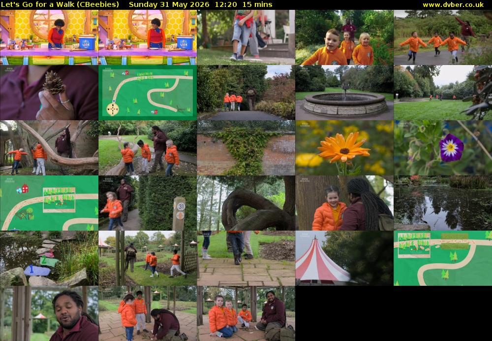 Let's Go For A Walk (CBeebies) Sunday 31 May 2026 12:20 - 12:35